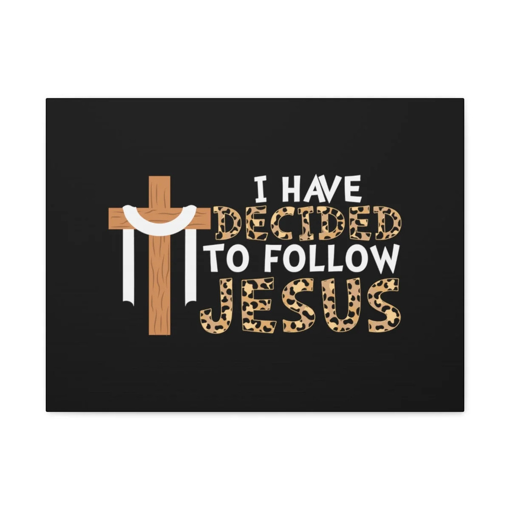 Scripture Walls John 8:12 Decided To Follow Bible Verse Canvas Christian Wall